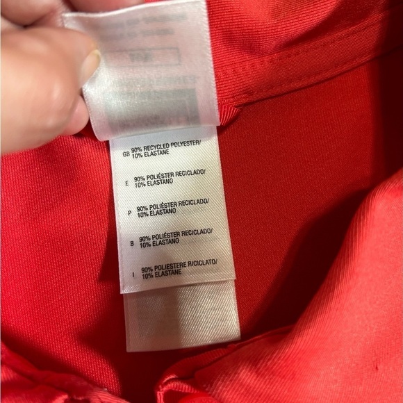 The North Face Vapor Wick Orange/Coral With Printed Flowers Polo- M - Picture 6 of 8